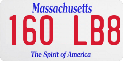 MA license plate 160LB8
