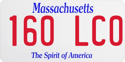 MA license plate 160LC0