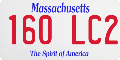 MA license plate 160LC2