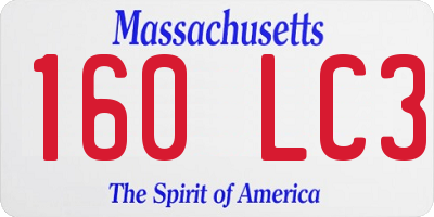 MA license plate 160LC3