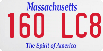 MA license plate 160LC8