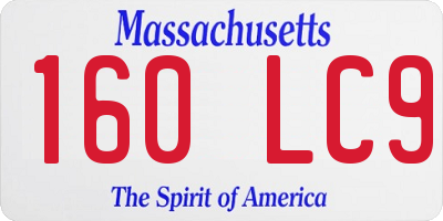 MA license plate 160LC9