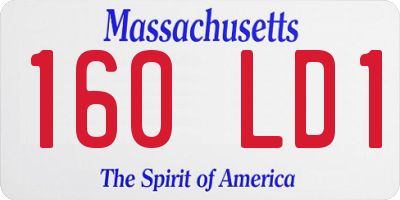 MA license plate 160LD1