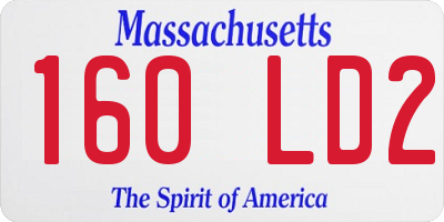 MA license plate 160LD2
