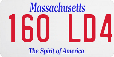 MA license plate 160LD4