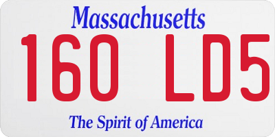 MA license plate 160LD5