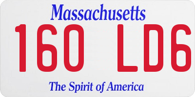 MA license plate 160LD6