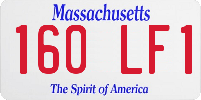 MA license plate 160LF1