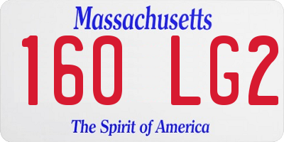 MA license plate 160LG2