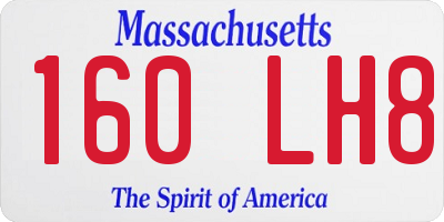 MA license plate 160LH8