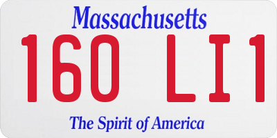 MA license plate 160LI1