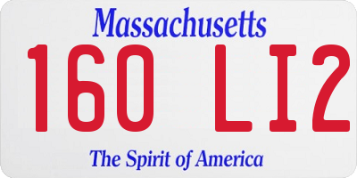 MA license plate 160LI2