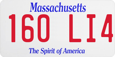 MA license plate 160LI4