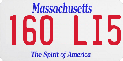MA license plate 160LI5