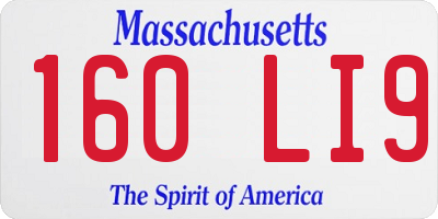 MA license plate 160LI9