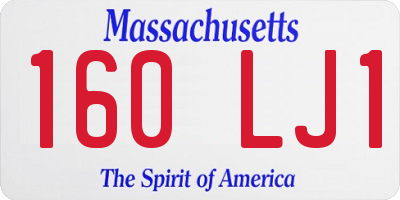 MA license plate 160LJ1