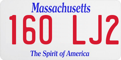 MA license plate 160LJ2