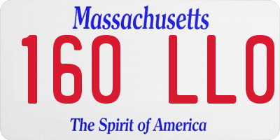 MA license plate 160LL0