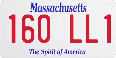 MA license plate 160LL1