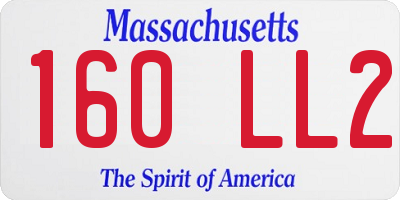 MA license plate 160LL2