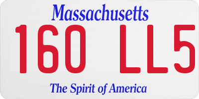 MA license plate 160LL5