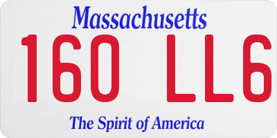 MA license plate 160LL6