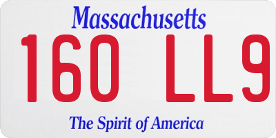 MA license plate 160LL9