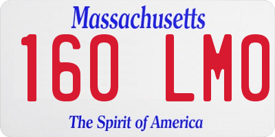 MA license plate 160LM0