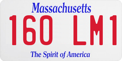 MA license plate 160LM1