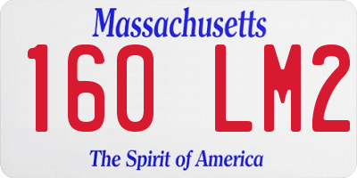 MA license plate 160LM2