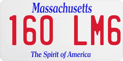 MA license plate 160LM6