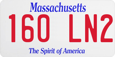MA license plate 160LN2