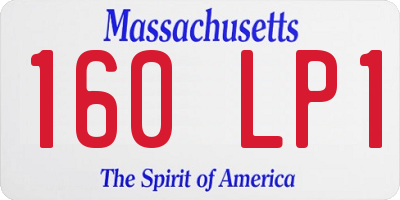 MA license plate 160LP1