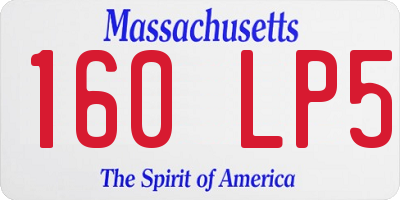 MA license plate 160LP5