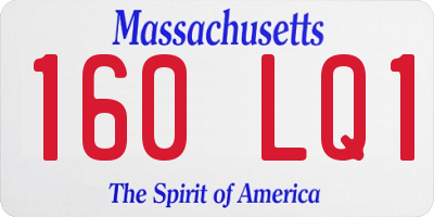 MA license plate 160LQ1