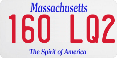 MA license plate 160LQ2