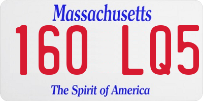 MA license plate 160LQ5