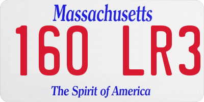 MA license plate 160LR3