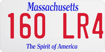 MA license plate 160LR4