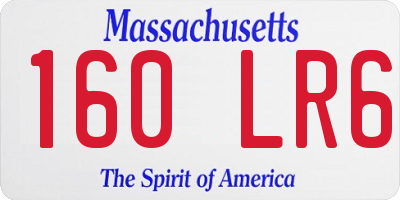 MA license plate 160LR6