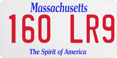 MA license plate 160LR9