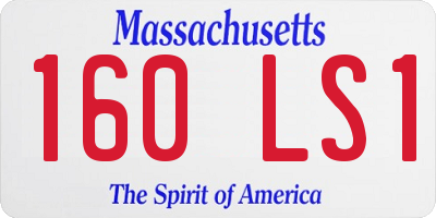 MA license plate 160LS1