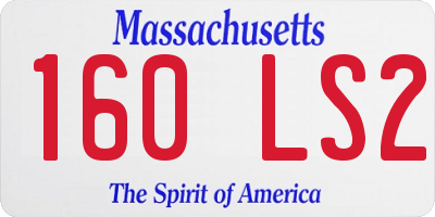 MA license plate 160LS2