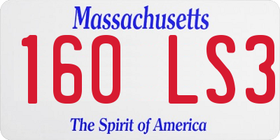 MA license plate 160LS3