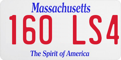 MA license plate 160LS4