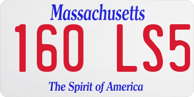 MA license plate 160LS5