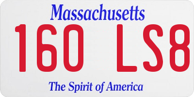 MA license plate 160LS8