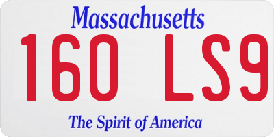 MA license plate 160LS9