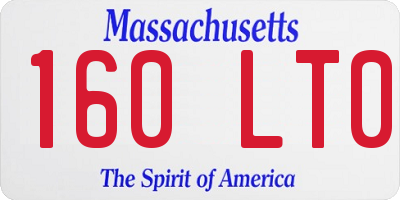 MA license plate 160LT0