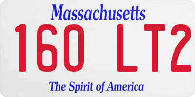 MA license plate 160LT2